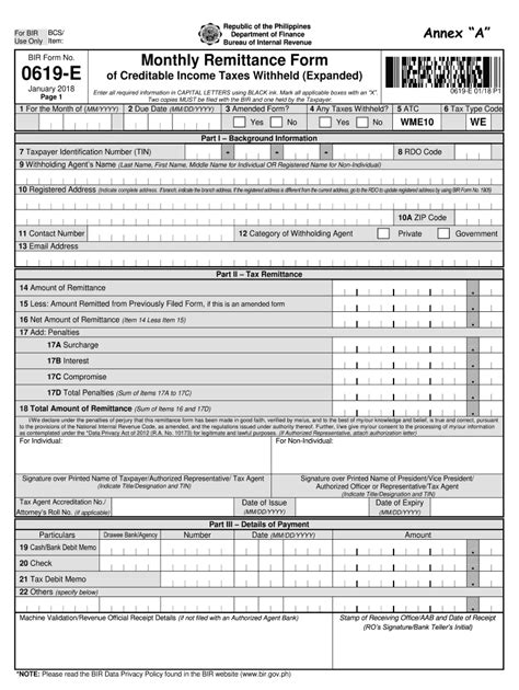 0619e deadline|FORM 0619.